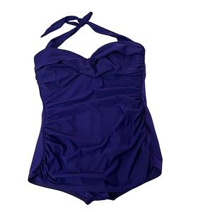 Miraclesuit Shapewear One Piece Swimming Suit Ruching Detail Underwire